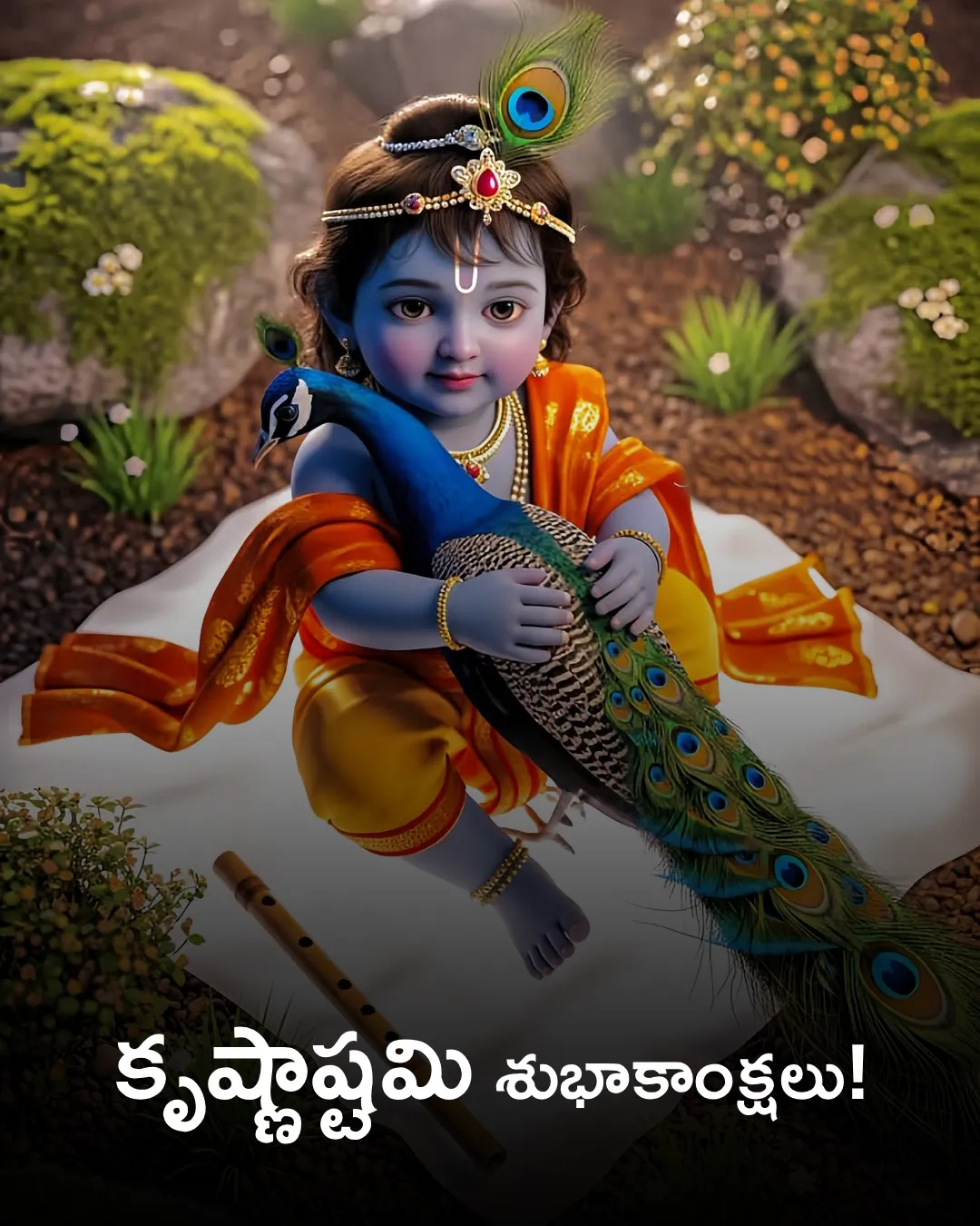 Krishna Janmashtami Wishes in Telugu 3 krishna janmashtami telugu images