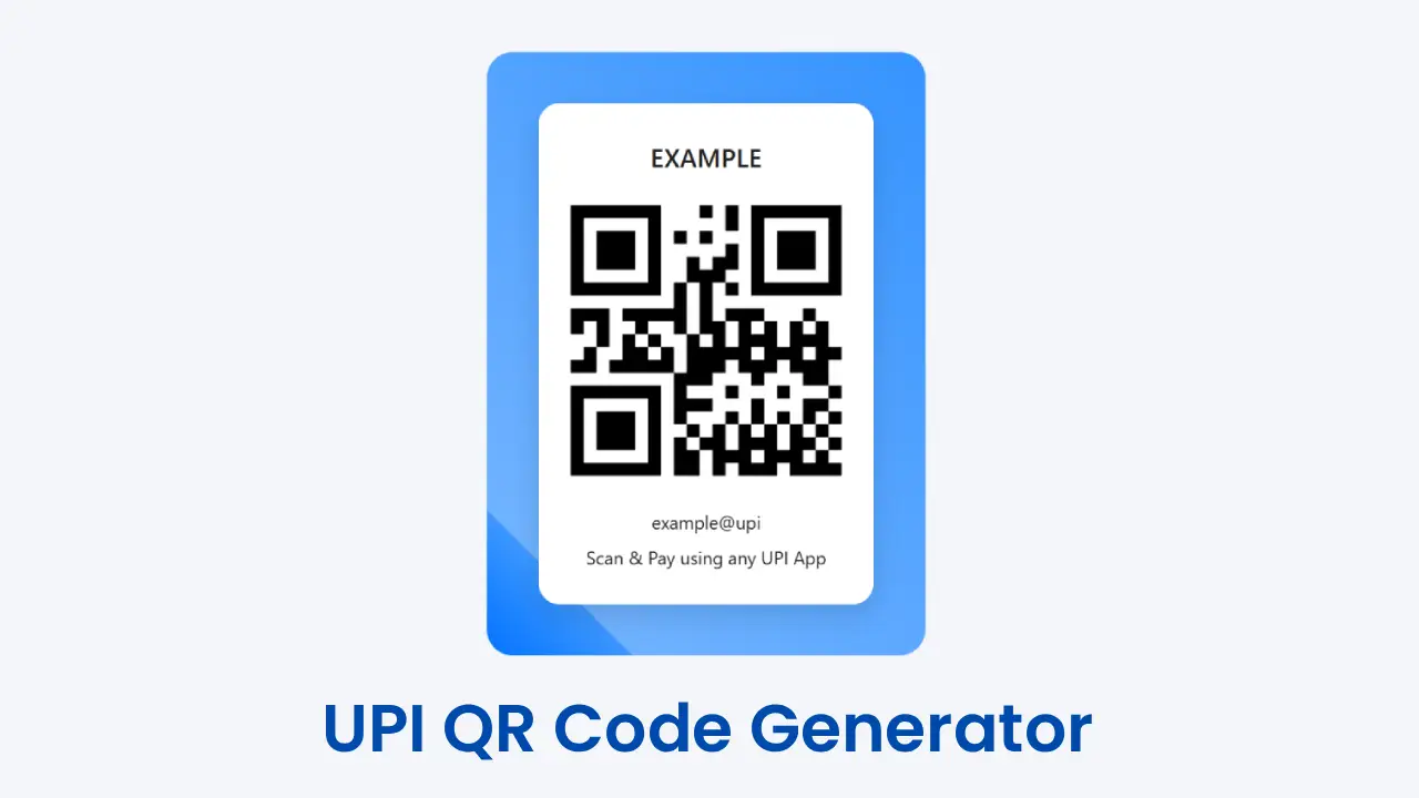 UPI QR Code Generator