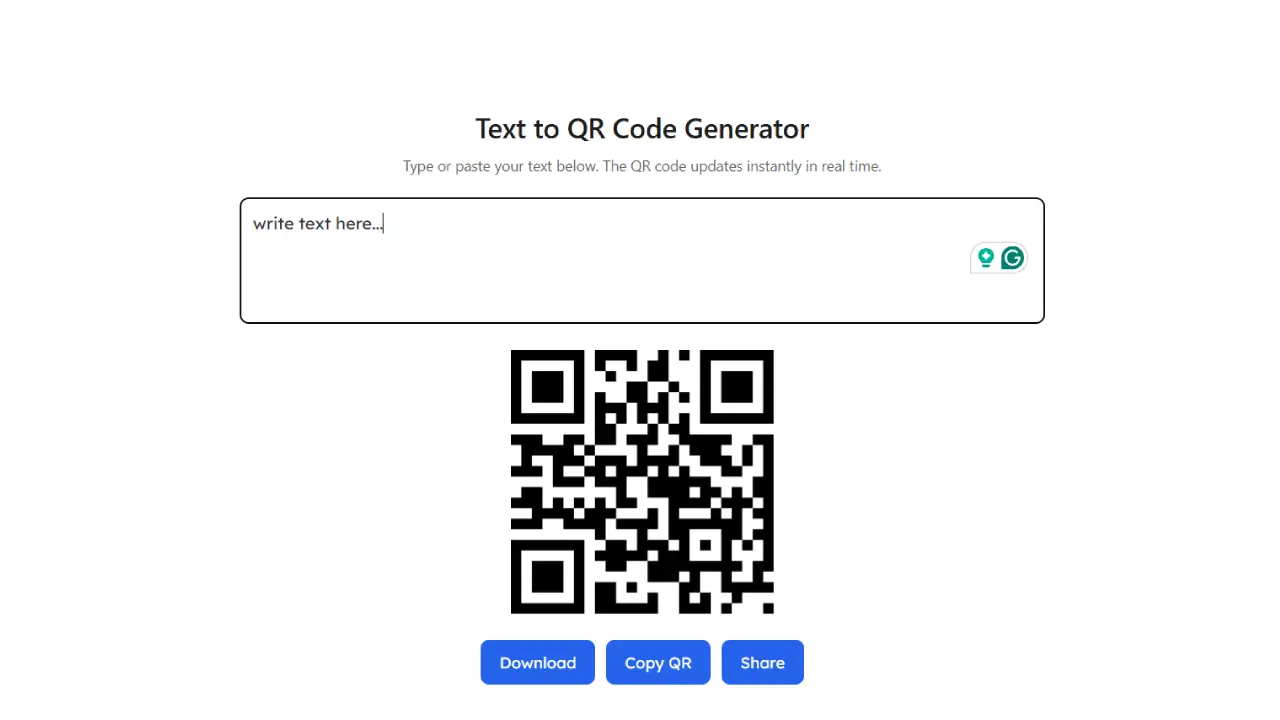 Text to QR Code