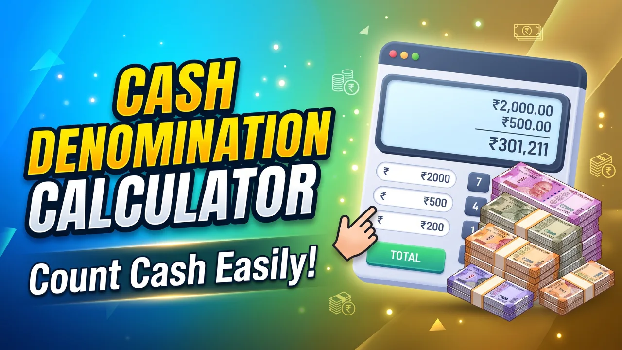 Free Online Tools | Fast, Secure & No Signup 9 Cash Denomination Calculator